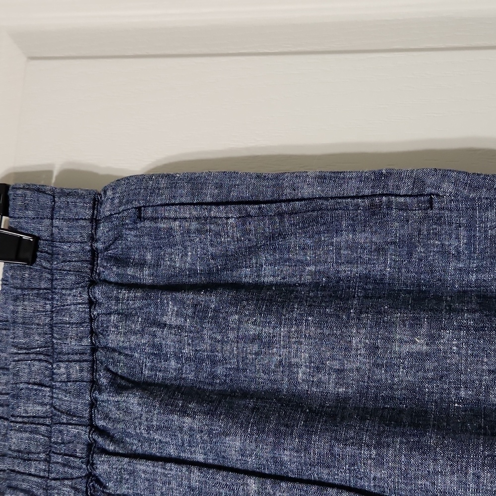 NWT Eileen Fisher Hemp Organic Cotton Chambray Straight Pants. Size XXS - Picture 6 of 10